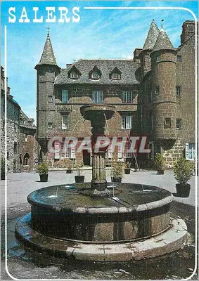 Salers — Place Tyssandier e castelo — Graphithl