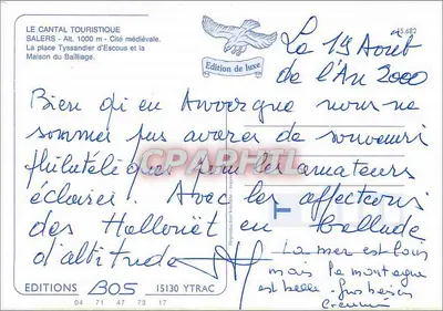 Salers — Place Tyssandier e castelo — Graphithl — Verso