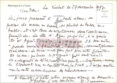 La Ciotat — História da La Ciotat — As Edições da Costa Azul — Verso