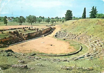 Teatro antigo de Éretria — Grécia — Imprimé en Grèce