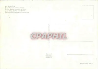 Zaragoza — Grupa regionalna przed bazyliką — C. JOSAN — Rewers