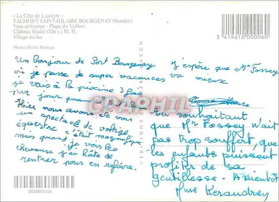 Talmont-Saint-Hilaire — Spiaggia del Veillon, castello feudale, lago e piscina — Edizioni Cérephilon — Verso