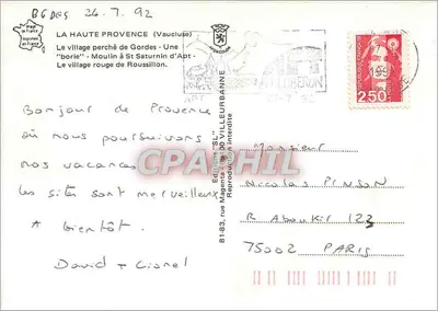 Haute Provence — Colagem de paisagens e monumentos — Edições 'SL' n° 100 — Verso