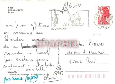 Le Lavandou — Côte d'Azur — Les Éditions d'Azur — Achterkant