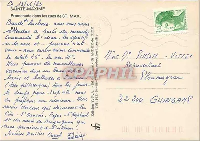 Sainte-Maxime — Spacer po ulicach — Wydawnictwo Y.P.A. - 2d (93) 54-80-70 — Rewers