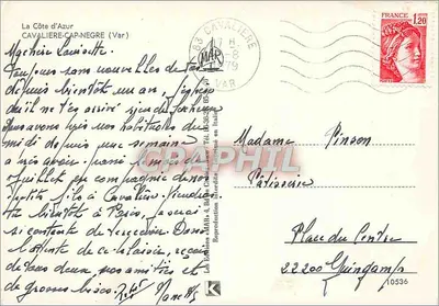 Kawalerka — Côte d'Azur — wydawca MAR — Rewers