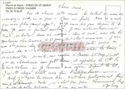 Maison de Repos - La Croix Valmer — n° 15688 — Verso