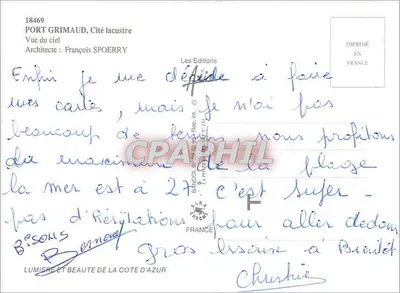 Port Grimaud — Luftbild — Les Editions — Rückseite