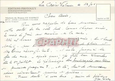 Casa de Repouso St-Esprit — La Croix-Valmer — Edições Photoguy — Verso