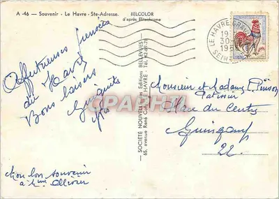 Le Havre — Souvenir — Wydawnictwo Belcolor — Rewers