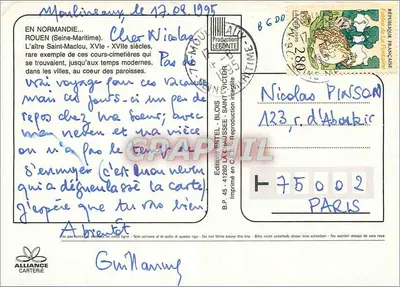 Aître Saint-Maclou — Rouen — Edições Estel — Verso