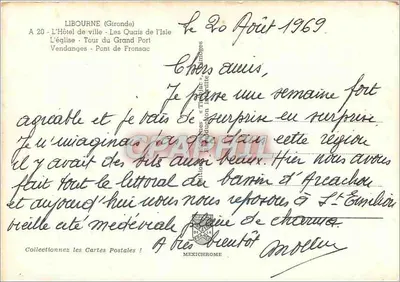 Libourne — vista panorâmica — editor C.P.A.P.H.I.L. n° 14328K — Verso