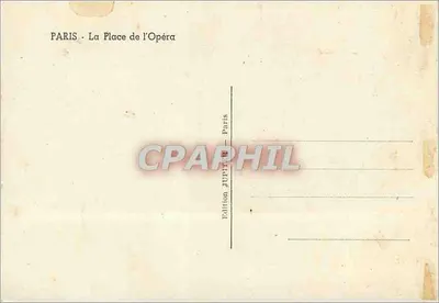 Paris - A Praça da Ópera — Academia Nacional de Música — Editor Jupitar, Paris — Verso