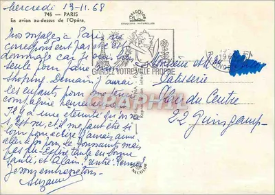 Visão aérea de Paris — Ópera Garnier — editor ITALCORP — Verso
