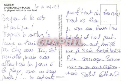 Châtelaillyon-Plage — plaża i kwitnący brzeg morza — Wydawnictwo Michel MARCCOU — Rewers