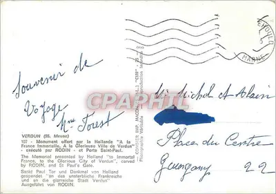 Porta Saint-Paul — Monumento oferecido pela Holanda — editor IMP. MACON, n°107 — Verso