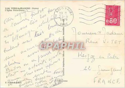 Vitry-le-François — De Kerk van Onze Lieve Vrouw — Uitgever Mâcon — Achterkant