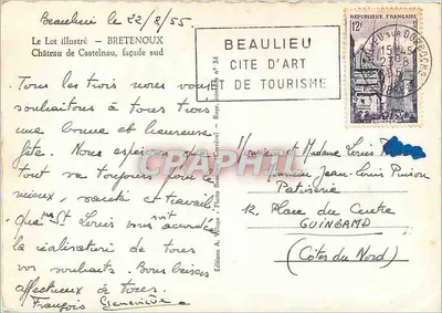 Castelo de Castelnau — fachada sul — A. Village — Verso