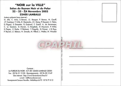 Salão do Romance Negro e do Polar — Lamballe — 2002 — Verso
