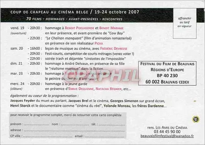 Festival Régions d'Europe du Film de Beauvais — 17. edycja — Rewers