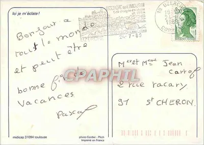 Ásno rindo — Aqui eu me divirto! — foto Cordier - Pitch, Impresso na França — Verso