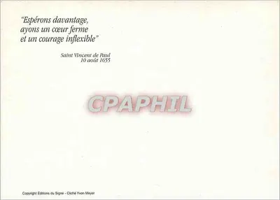 San Vicente de Paúl — Citación — Ediciones del Signo — Reverso
