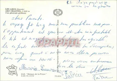 Les Arcs (Savoie) — Ogólny widok z lotu — Wydawca Dom Prasy — Rewers