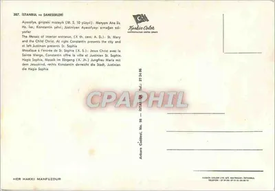 Wnętrze basyliki Świętej Sofii — Mozaika Matki Bożej z Dzieciątkiem i świętymi — Keskin Color — Rewers