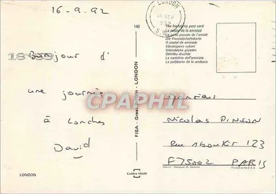 Londyn — widok panoramiczny — FISA Golden Shield, nr 140 — Rewers