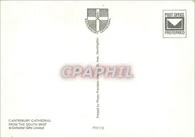 Canterbury Cathedral — panoramic view — Cathedral Gifts Limited, PT4112 — Back