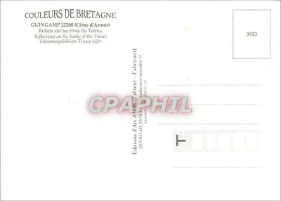 Guingamp — Vista del Trieux — Ediciones de Arte de Arte (Fabricante) — Reverso