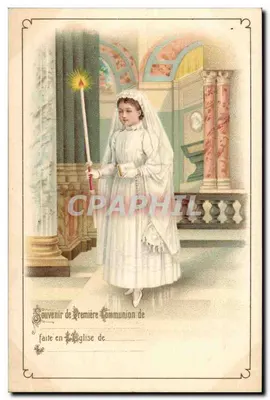 Girl in Communion Dress — Souvenir of First Communion — publisher not visible