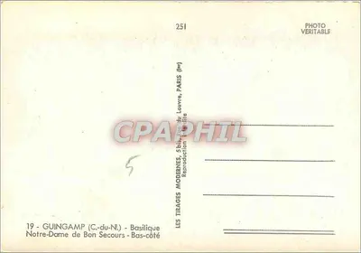 Guingamp (C.-du-N.) - Basílica Nossa Senhora de Bon Secours - Bas-côté — Verso