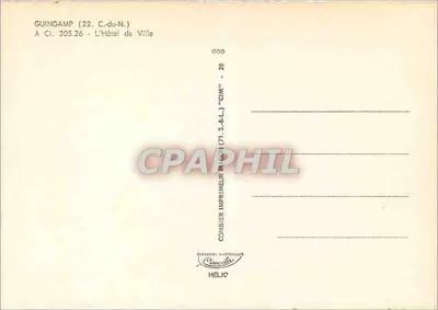 Guingamp (22 C.-du-N.) — Het Stadhuis — Uitgever Combier — Achterkant