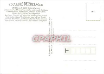 Guingamp — Colagem de locais — Edições de Arte Anjou — Verso