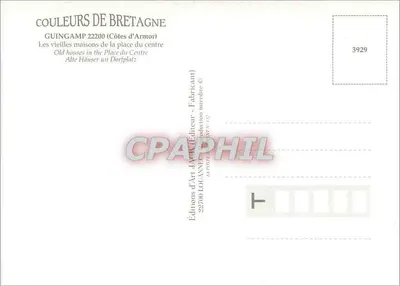 Guingamp — Miasto historyczne — Wydawnictwo Sztuki Louannais — Rewers