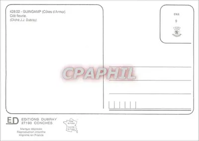 Guingamp — Cité fleurie — Wydawnictwo Dubray, nr 428/22 — Rewers