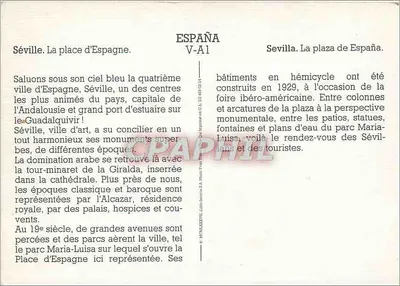 Plac Hiszpanii — Sewilla, Hiszpania — V-A1 — Rewers