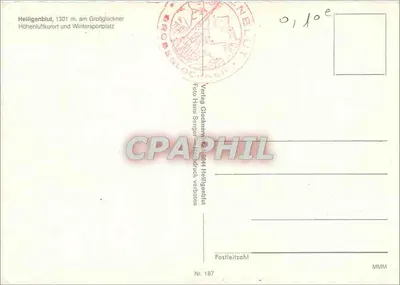 Heiligenblut — 1301 m, przy Wielkim Glocknerze — Wydawnictwo Hans Senger — Rewers