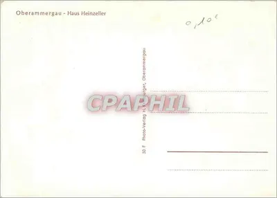 Haus Heinzeller — Oberammergau — Photo-Verlag H. Kallwurger — Verso