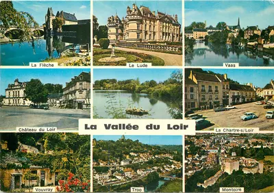 A Valle do Loir — vista panorâmica de locais e vilas — editor ARTAUD, n° 110