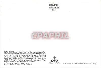Most Bay Bridge — San Francisco — Wydawca Smith Novelty Co. n° B6704 — Rewers