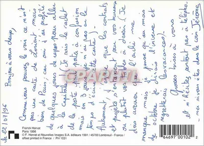 Wieża Eiffla w trakcie budowy — widok z dachu Paryża — F. Horvat i Nouvelles Images S.A. / PH 1031 — Rewers