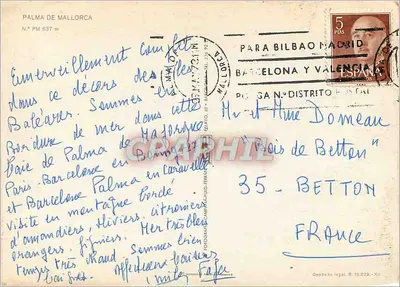 Palma de Mallorca — widok z lotu i port — Rewers