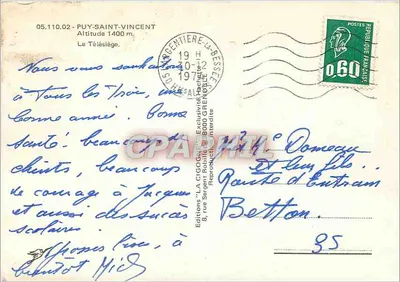 A Cegonha — Estação de esqui — Edições 'A Cegonha', Grenoble — Verso