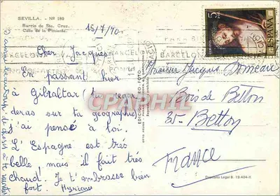Cerámica Sevilla — Dzielnica Sta. Cruz, Sewilla — Wydawnictwo Otto Reus, nr 180 — Rewers