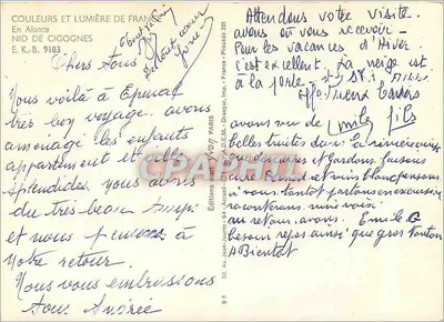 Nid de cigognes — Épinal, Alsace — Éditions Jean-Jaurès, Paris — Rewers