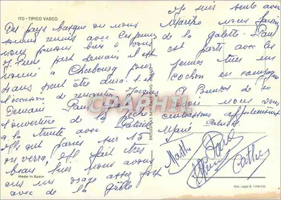 Cenas de vida e tradições bascas — Editor San Cebrián, n° 170 — Verso
