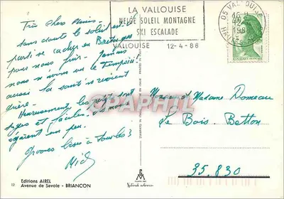 Flores das Alpes — Edições AIREL, série 12 — Verso