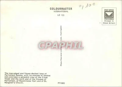 Parliament Square i Dom Parlamentu w Londynie — Colourmaster International, LØ 133 — Rewers